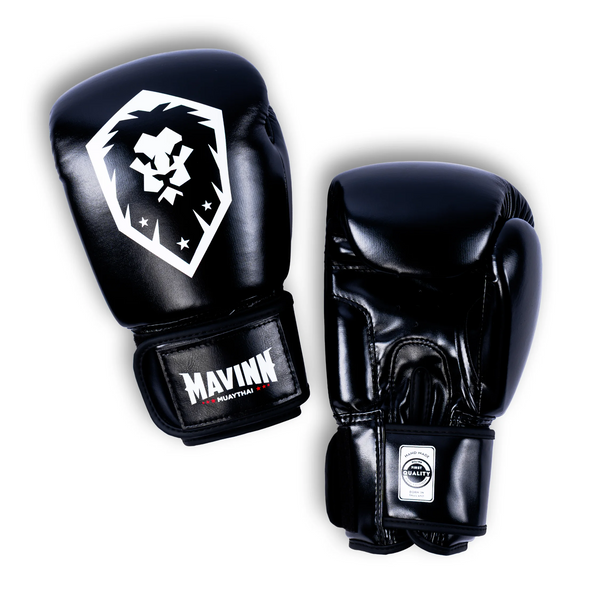 Mavinn Heart of the Lion Boxing Gloves in Black