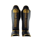 Raja Boxing LS2 Lightweight Shin Guards in black, side view