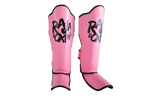 RAJA BOXING Lightweight Shin Guards V4 Pink side view
