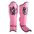 RAJA BOXING Lightweight Shin Guards V4 Pink detail