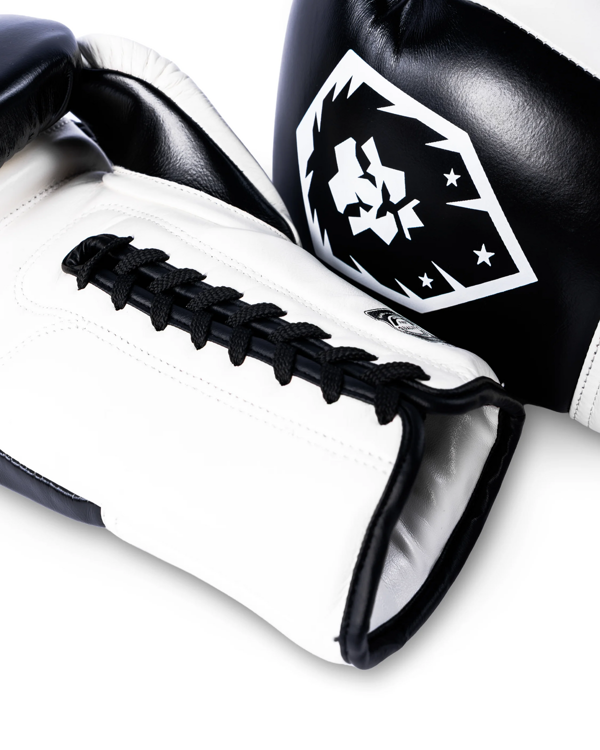 Close-up of Mavinn Foundation Performance Boxing Gloves showing leather texture and logo