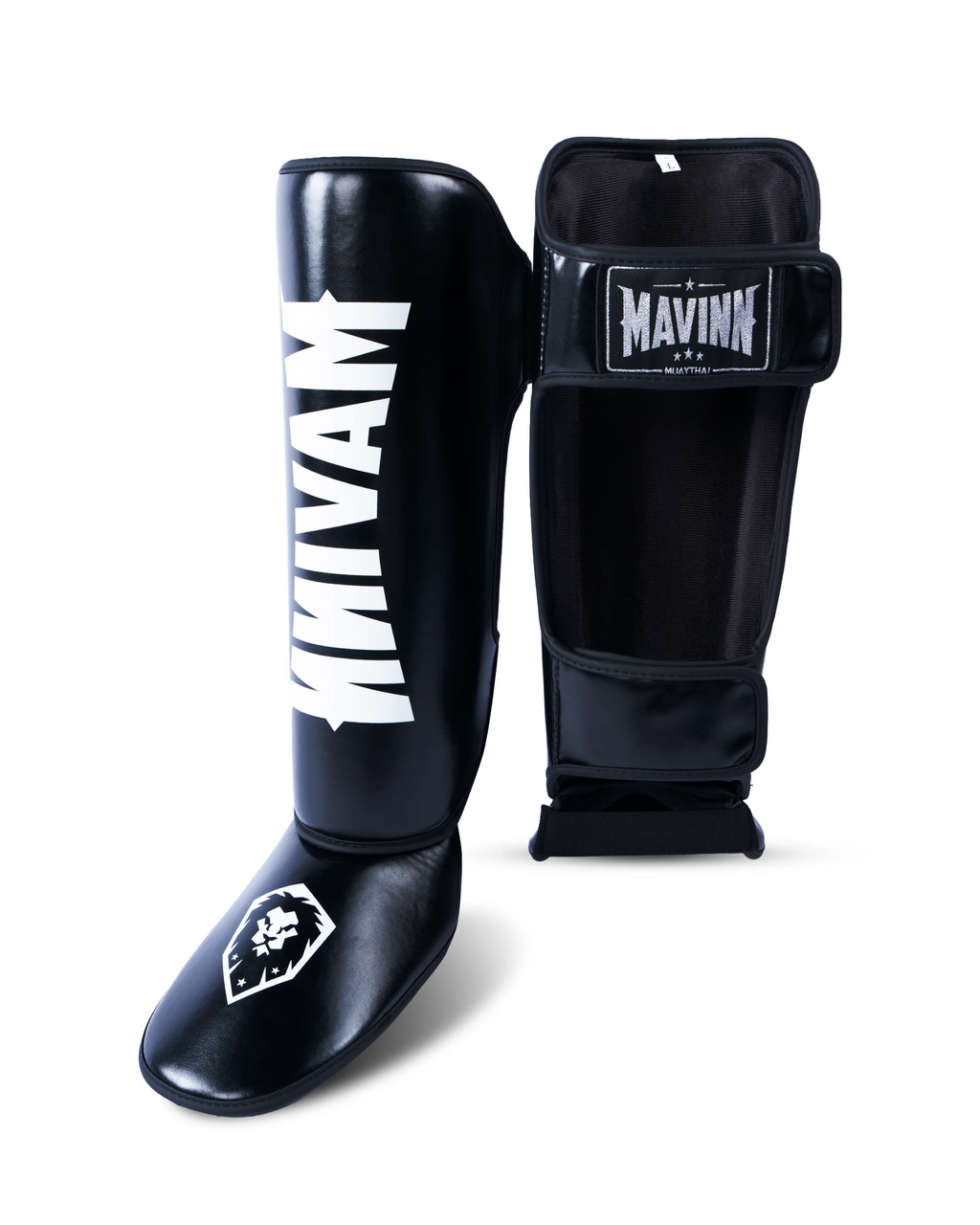 Mavinn Original Tribute Shin Guards in Black, side view