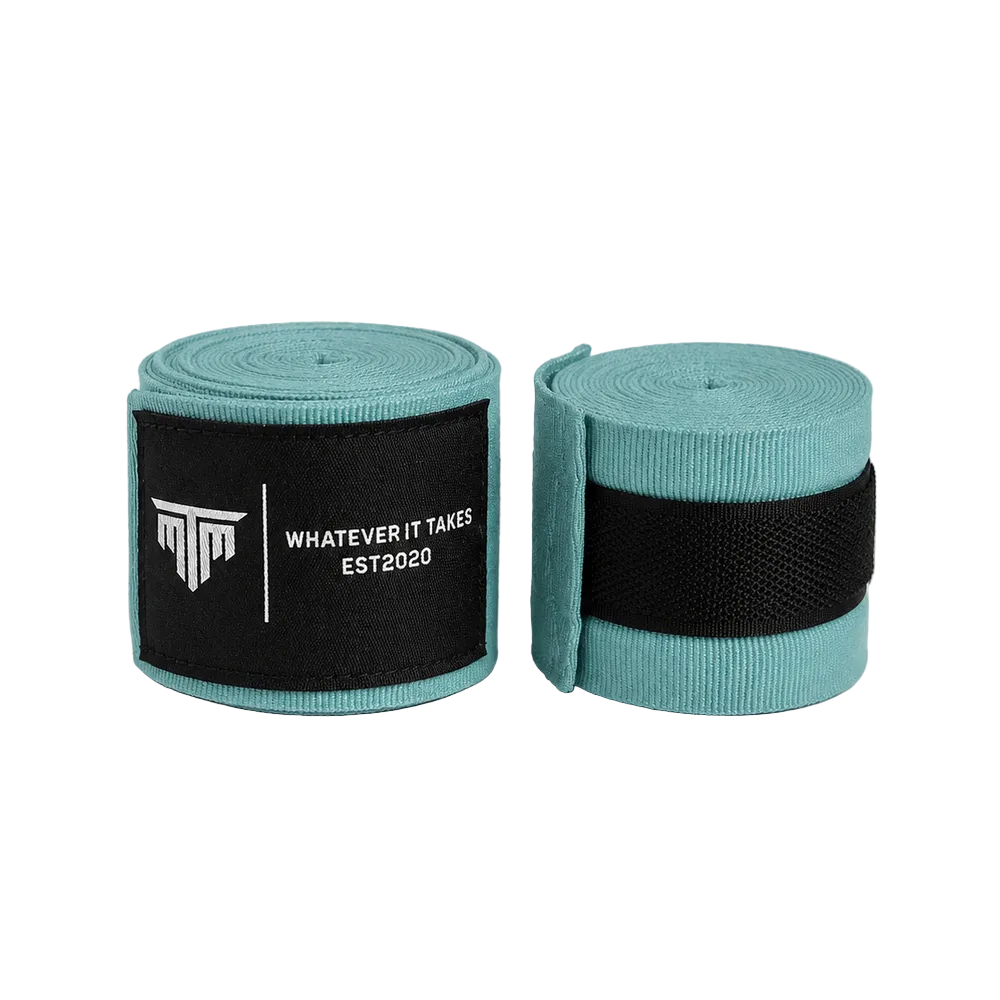 MTM 4.5M Hand Wraps in blue, laid flat