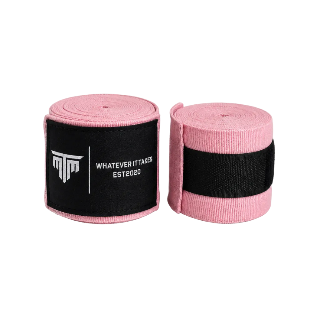 MTM 4.5M Hand Wraps in Pink, rolled up