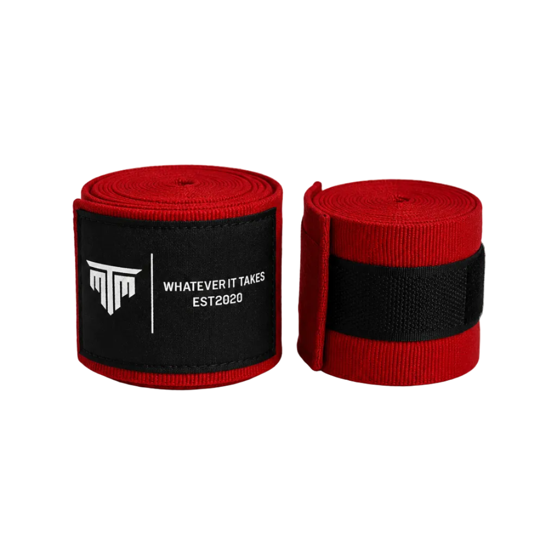 MTM 4.5M Hand Wraps in Red, rolled up
