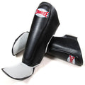 Sandee Kids Authentic Boot Shinguards Black & White close-up of padding and material