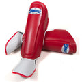 Sandee Kids Authentic Boot Shinguards Red & White detail of foot protection