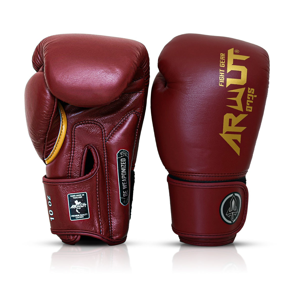 Arwut The Ascent Muay Thai Boxing Gloves Crimson Red back view