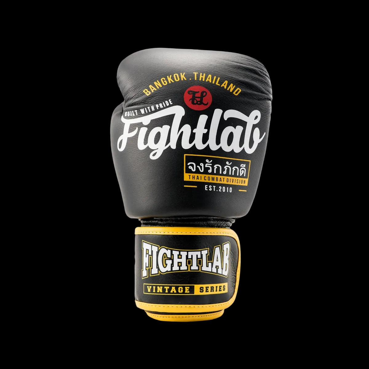 Close-up of Fightlab Bangkok Vintage Edition Gloves, showing matte leather texture