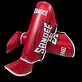 Sandee Cool-Tec Boot Shinguards Red White Black detail of foot protection
