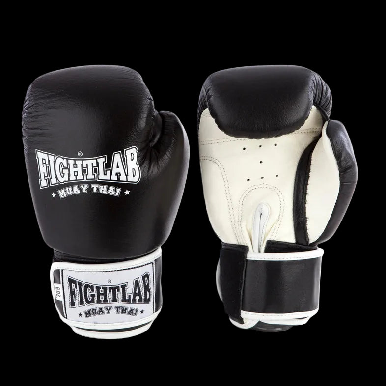 Fightlab Classic Muay Thai Gloves in Black, front view