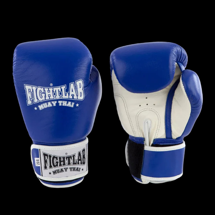 Fightlab Classic Muay Thai Gloves in Blue, front view