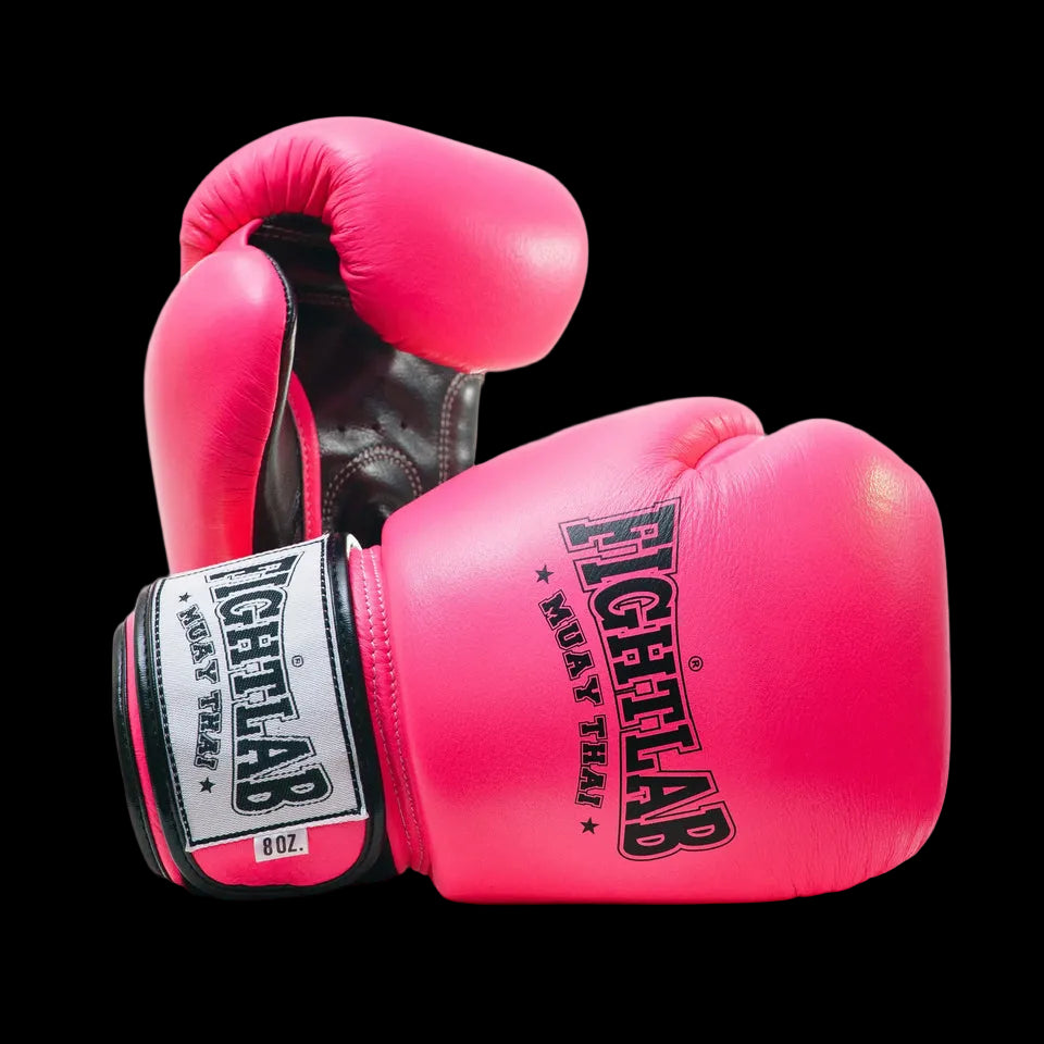 Fightlab Classic Muay Thai Gloves in White, front view