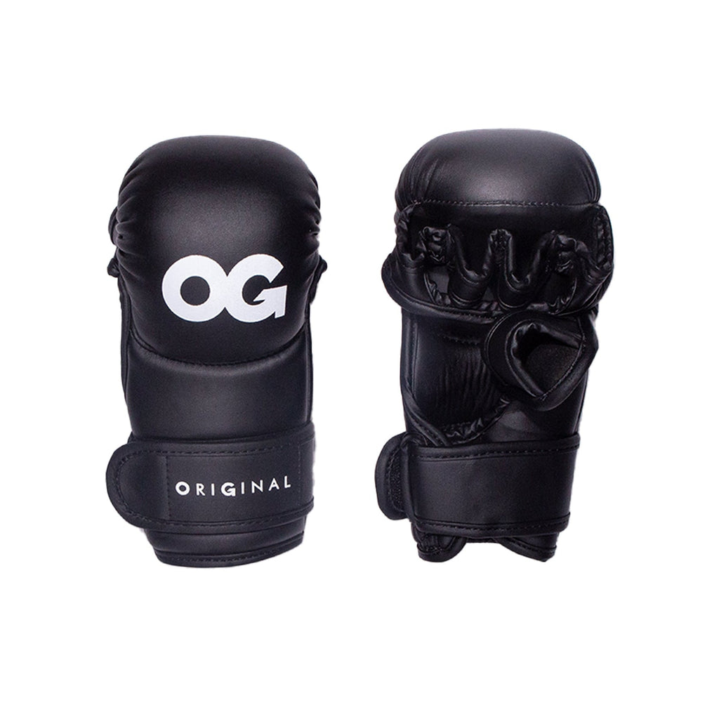 OG Fightwear Original MMA Sparring Gloves in black, side view