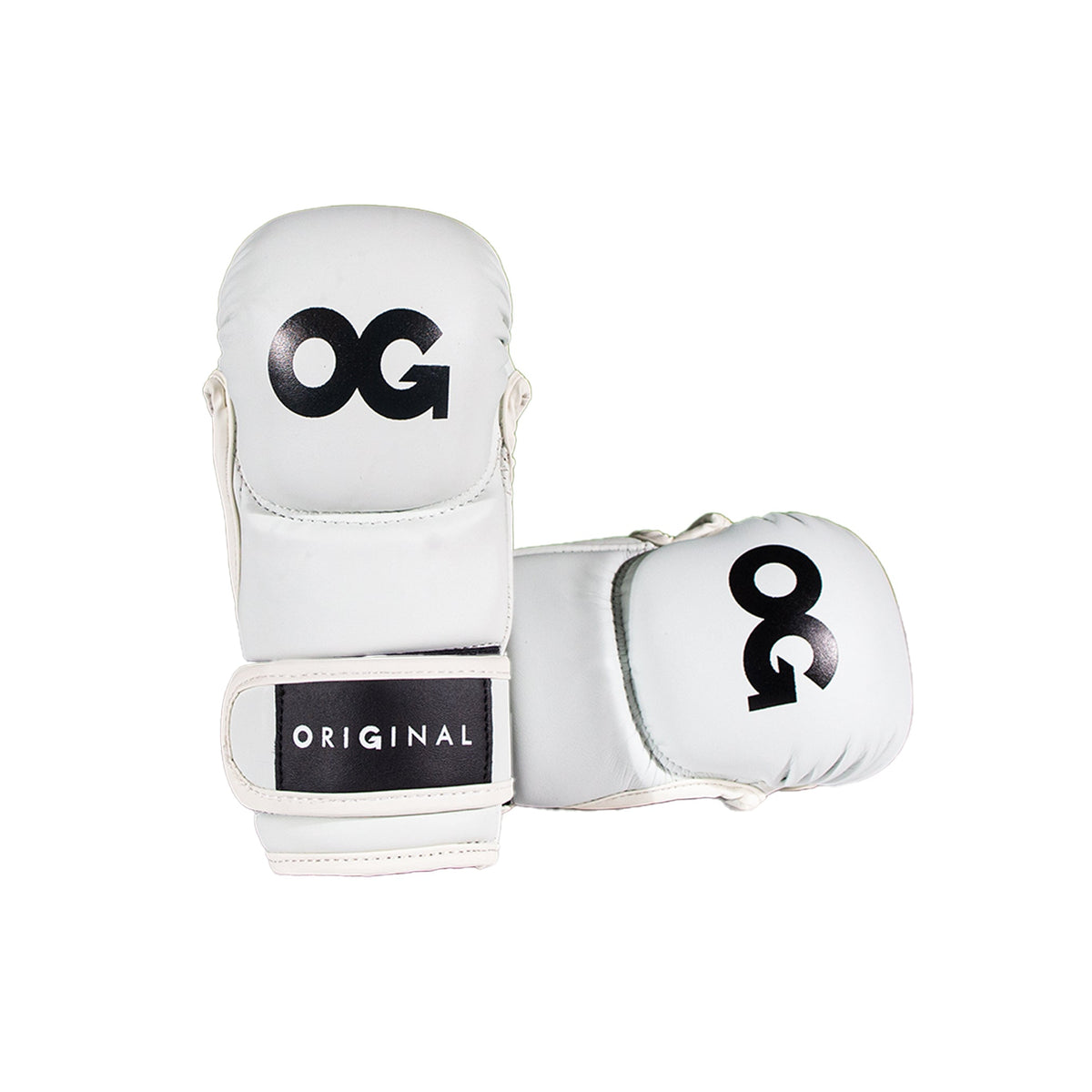 OG Fightwear Original MMA Sparring Gloves in white, front view