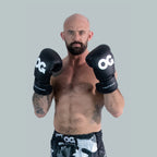 OG Fightwear Supermax Boxing Gloves Black palm view