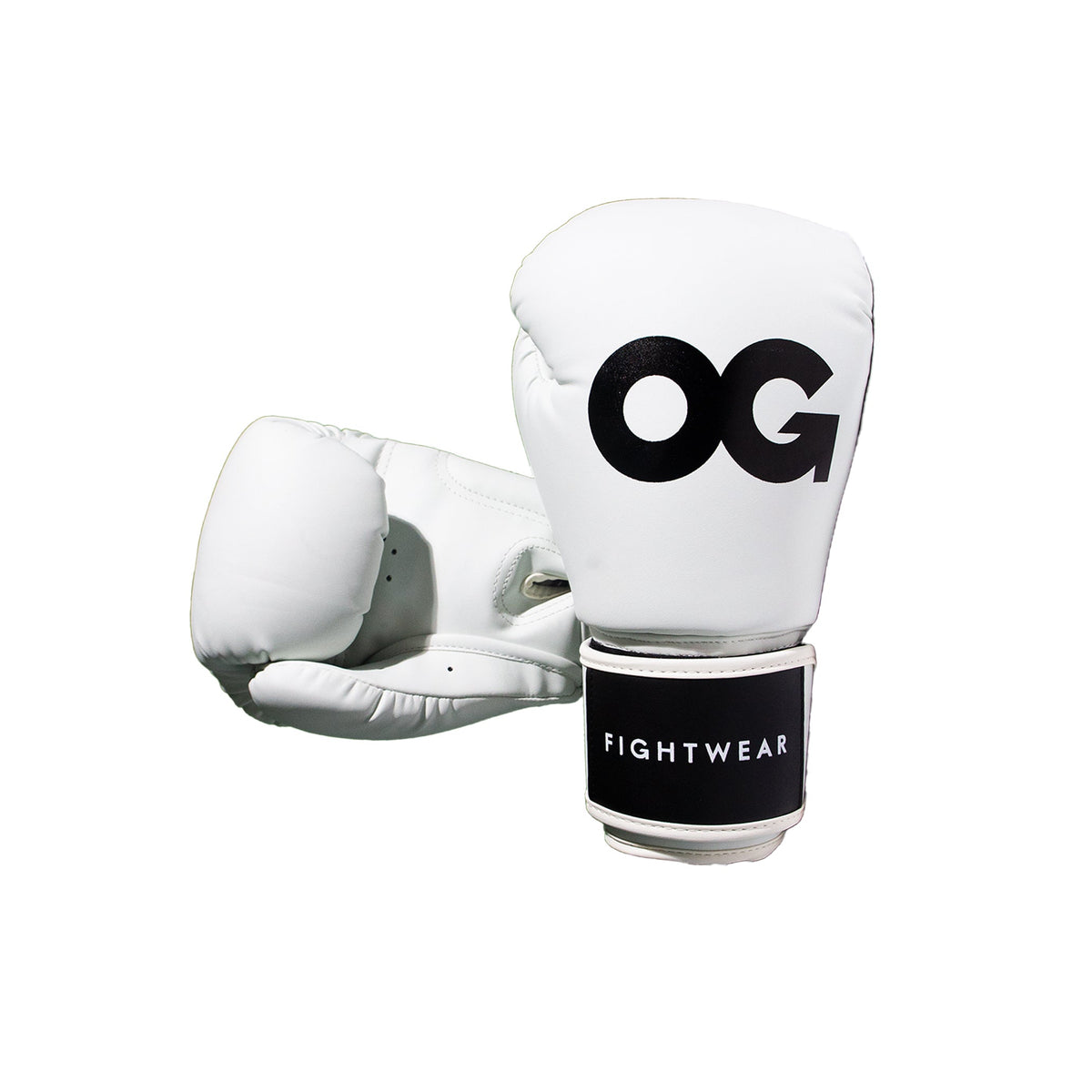 OG Supermax Boxing Gloves in white, front view
