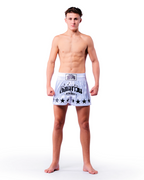 MAVINN Signature Series Muay Thai Shorts White detail