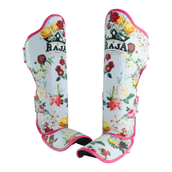 Raja Boxing Flower Lightweight Shin Guards, side view