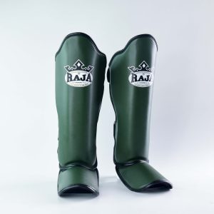 RAJA BOXING Lightweight Shin Guards Dark Green