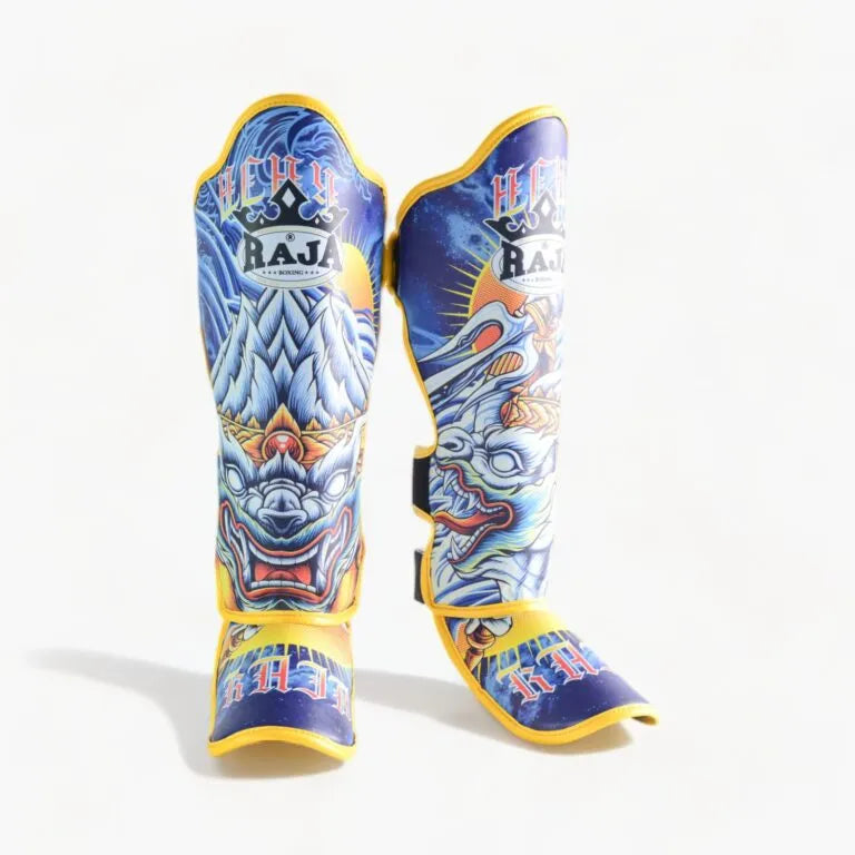 Raja Boxing Hanuman Lightweight Shin Guards, front view