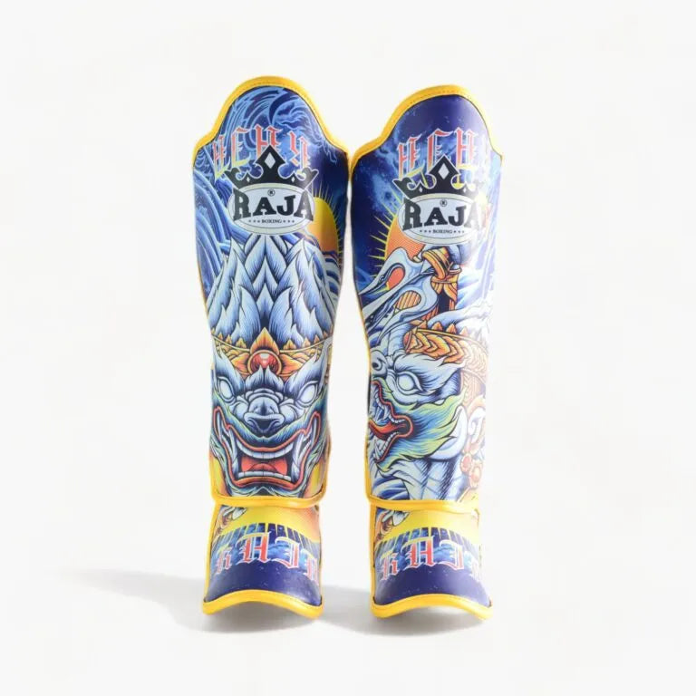 Raja Boxing Hanuman Lightweight Shin Guards, side view