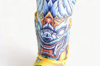Raja Boxing Hanuman Lightweight Shin Guards, strap detail