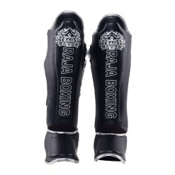 Raja LS-2 Slim Shin Guards in black, side view thumbnail
