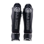 Raja LS-2 Slim Shin Guards in black, side view