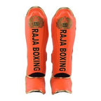 Raja LS-2 Slim Shin Guards in orange, side view thumbnail