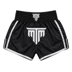 MTM Essentials Muay Thai Shorts in black, front view