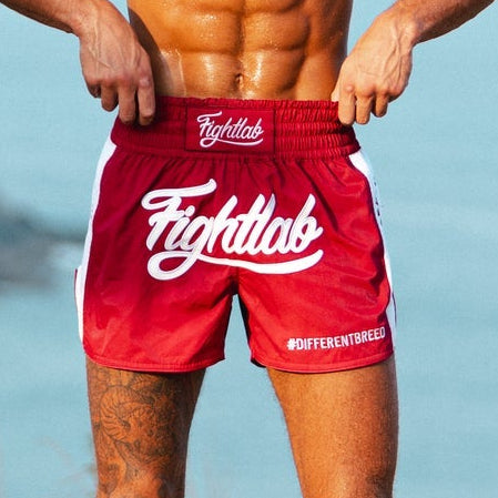 Fightlab Grit And Glory Thai Boxing Shorts Navy front view