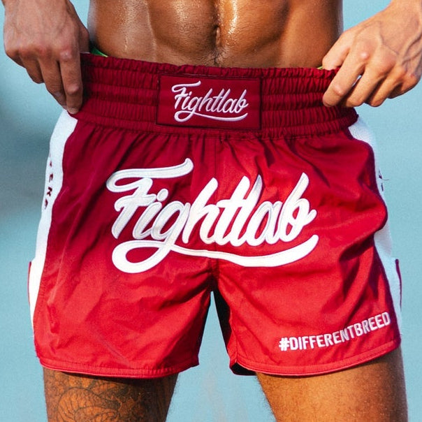 Fightlab Grit And Glory Thai Boxing Shorts Black front view
