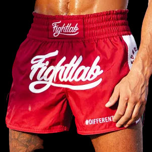 Fightlab Grit And Glory Thai Boxing Shorts Maroon front view