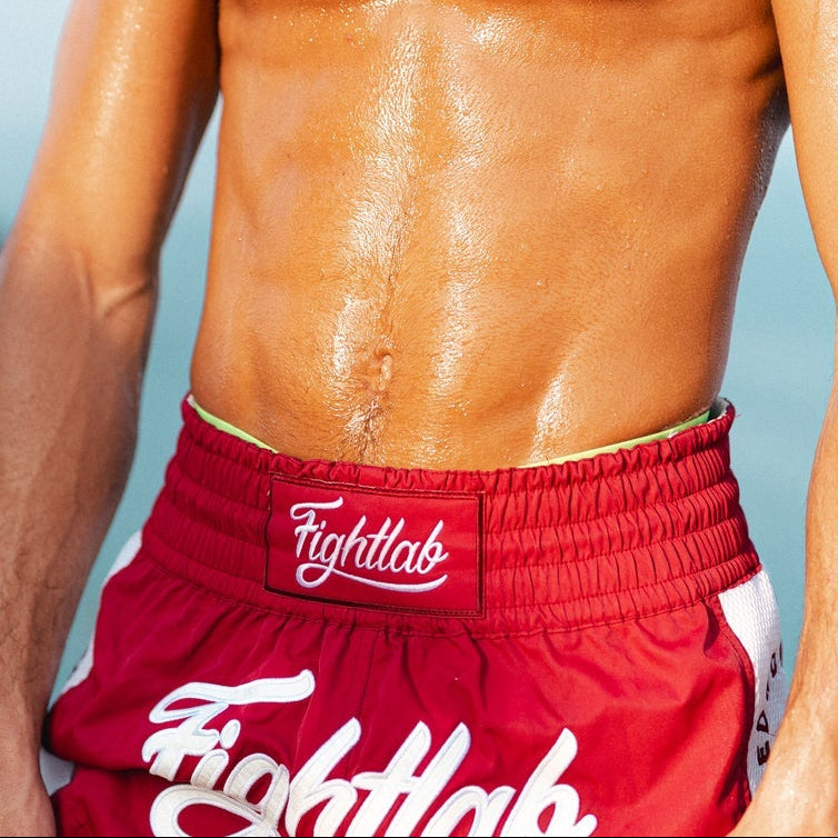 Fightlab Grit And Glory Thai Boxing Shorts Navy side view