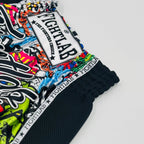 Fightlab Kowabunga Thai Boxing Shorts on model, side view