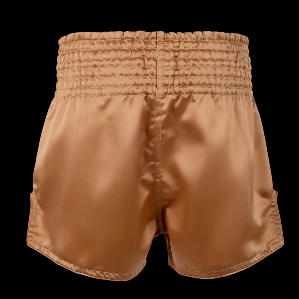 MTM Classic Muay Thai Shorts Gold detail on fabric