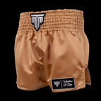 MTM Classic Muay Thai Shorts Gold close up of waistband