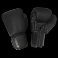 Kanong Plain Boxing Gloves in black, side view