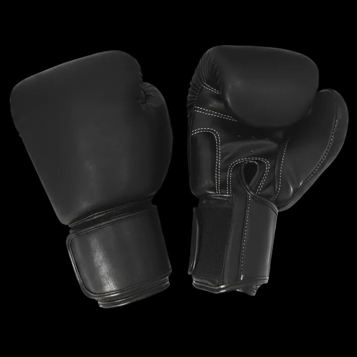 Kanong Plain Boxing Gloves in black, side view