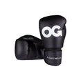 OG Fightwear Supermax Boxing Gloves Black front view