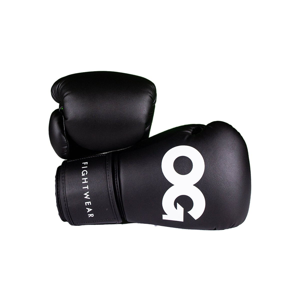 OG Fightwear Supermax Boxing Gloves in black, side view