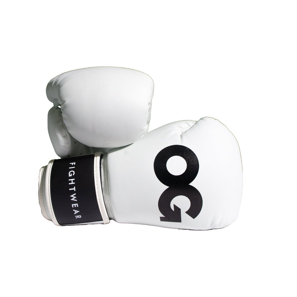 OG Supermax Boxing Gloves in white, side view
