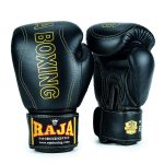 Raja Boxing logo detail on shin guard