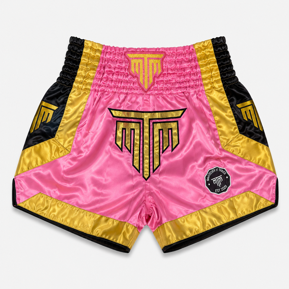 MTM Royale Muay Thai Shorts Pink detail