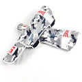 Sandee Sport Slim Camo Shinguards - Grey & White, detail of strap and ankle support