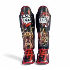 Raja Boxing Fancy Shinguards Samurai, angle view