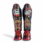 Raja Boxing Fancy Shinguards Samurai, front view