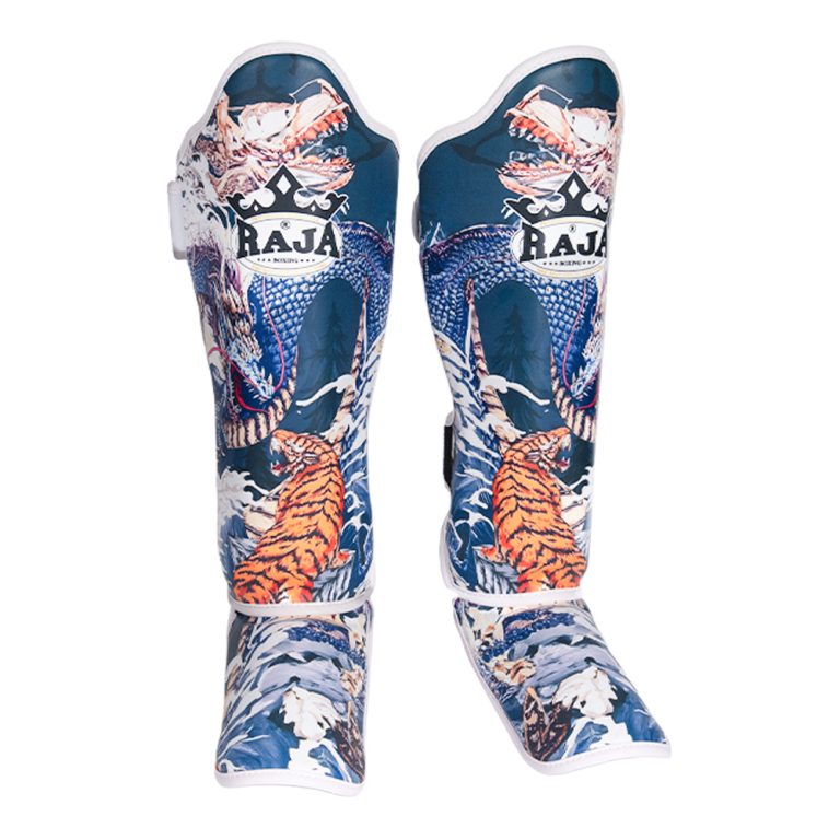 Raja Boxing Fancy Dragon Tiger Shin Guards