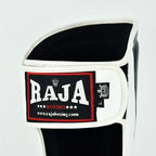 Raja Boxing Shin Guards, angled view highlighting the instep protection